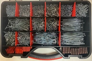 4g - 12g, galvanizado brillante, CSK, Pozi, surtido de cajas de tornillos para madera. - Imagen 1 de 5