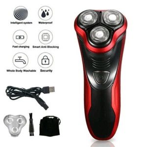 Men's Razor Rotary Waterproof Electric Shaver Pop-Up Trimmer Wet Dry Cordless - Picture 1 of 55