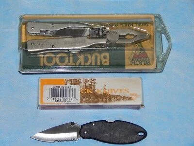 Vintage Buck 360 Multi Tool Knife & B430-FX-0 Quest Buck Lot - Made USA - Image 1 of 4
