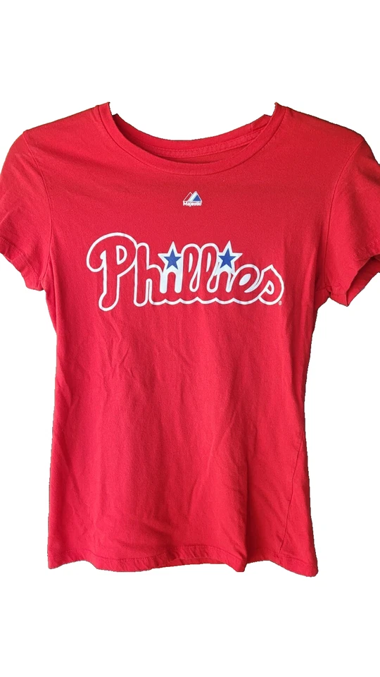 Camisa para mujer Philadelphia Phillies - Camiseta Chase Utley 26 - talla pequeña Foto 1 de 4