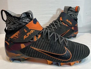 Nike Alpha Menace Elite 2 Football Cleats Black Orange AV5357-002 Men Size 11.5 - Picture 1 of 18