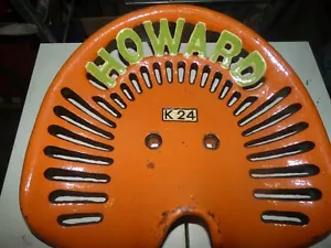 HOWARD K24 TRACTOR IMPLEMENT SEAT VINTAGE MAN CAVE FARM CAST IRON - Picture 1 of 5
