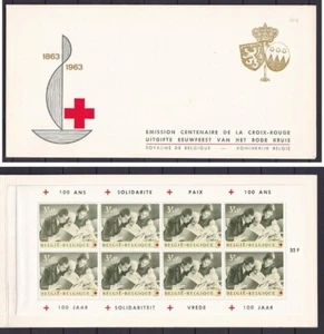 w1424/ Belgium Mint Red Cross (France Type) Booklet Sheet-Block 1963 - Picture 1 of 3
