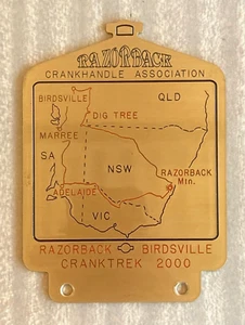 Razorback Crankhandle Association Razorback Mtn. To Birdsville 2000 Car Badge - Picture 1 of 2