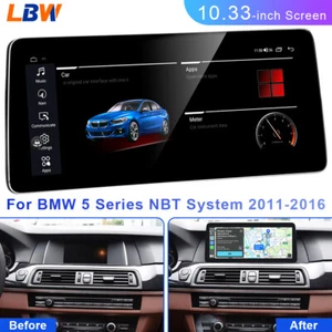 For BMW 5 Series NBT System 2011-2016 Navigation 10.33'' Car GPS Touch Screen BT - Picture 1 of 12
