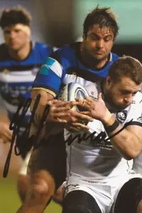BATH RUGBY UNION: JUAN SCHOEMAN SIGNED 6x4 ACTION PHOTO+COA - Picture 1 of 1