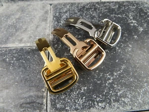Fibbia deployante acciaio inox 12 mm CARTIER chiusura pieghevole oro rosa giallo - Foto 1 di 4