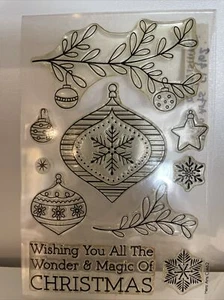 HERO ARTS Clear Stamps MAGIC OF CHRISTMAS # CL462 Poly ORNAMENTE STECHPALME ZWEIG - Bild 1 von 1