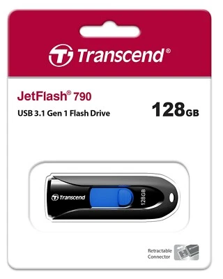 Transcend JetFlash 790 128 GB USB 3.1 Stick 790K TS128GJF790K 128GB schwarz OVP