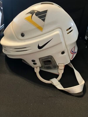 Mario Lemieux Game Used signed Penguins Nike Helmet - Image 1 of 4