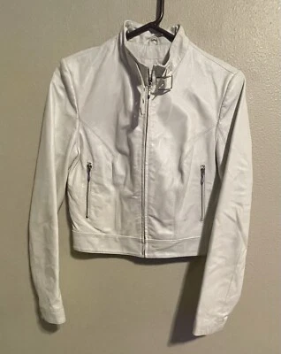 Vtg Wilsons Maxima Leather Racing Cafe Racer Moto Jacket Women’s M.   J1778 - Image 1 of 4
