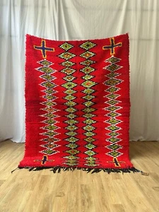 Vintage Moroccan rug, colourful Boujaad rug , Moroccan rug, Living room rug, - Picture 1 of 6