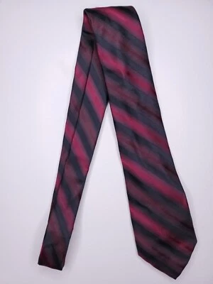 Express Mens Formal Necktie 60"Lx3.5"W Burgundy/Black Neck Tie - Image 1 of 4