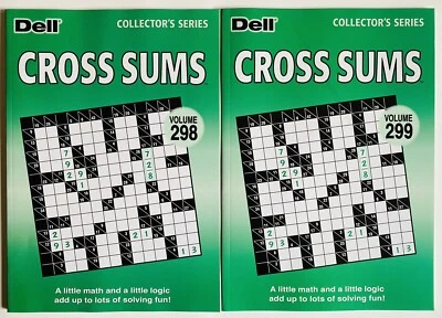 Lot of 2 Cross Sums Kakuro Puzzles  Dell Penny Press Math Logic problems adults - Image 1 of 4