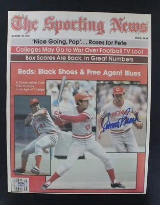 Johnny Bench Reds Firmado Noticias Deportivas Cubierta Autógrafo PSA/DNA AN85355 Foto 1 de 3