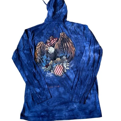 Y2K The Mountain Tie Dye American Eagle Gráfico Sudadera con Capucha Unisex Adulto L Foto 1 de 4