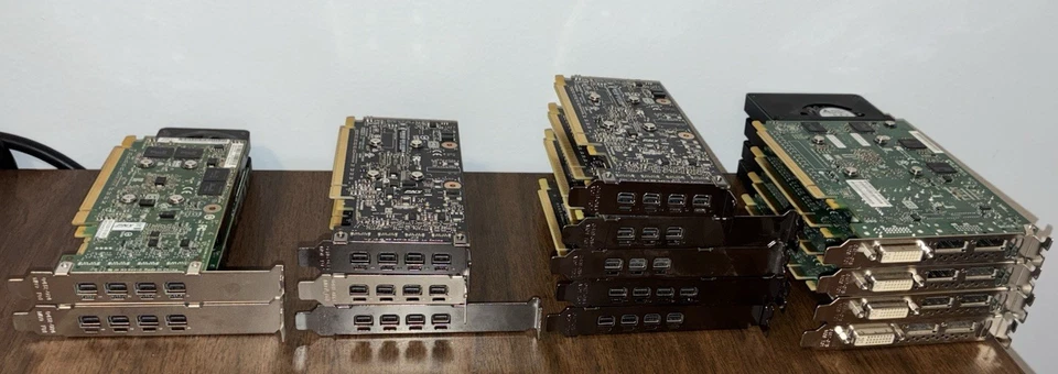 NVIDIA Quadro Lote Mixto P400 P1000 K2200 P620 Video GPU Tarjeta Gráfica Lote de 14 Foto 1 de 4