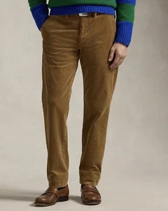NUEVO Polo Ralph Lauren Pana Marrón Calce Clásico Pantalones Para Hombre Talla 38x30 - Imagen 1 de 16