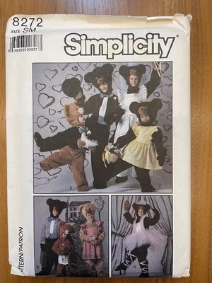 Simplicity 8272 Bear Costume Clothing For Adults And Children 22 Pieces Uncut - Image 1 of 4