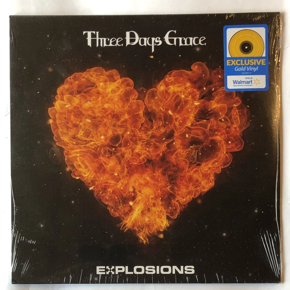Three Days Grace ‎Explosions Walmart Gold Vinyl Record New Sealed 19439986941 - Image 1 of 1