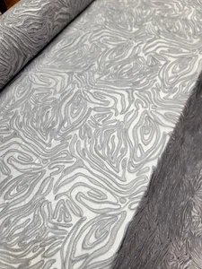 Gray Cordored Embroidery Lace Fabric Sold By The Yard For Dress Prom Bridal - Picture 1 of 10