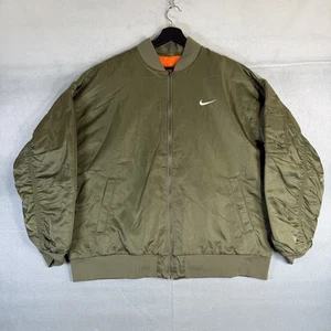 Nike Sportswear Reversible Varsity Bomberjacke Damen XL grün orange gesteppt - Bild 1 von 11
