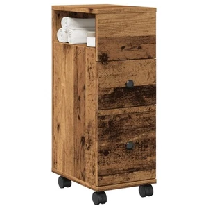 Armario de Baño Estrecho con Ruedas Mueble Delgado Madera de Ingeniería vidaXL - Imagen 1 de 110