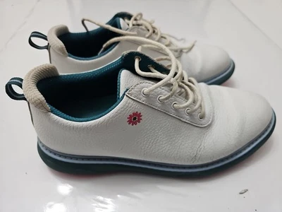 Zapatos de golf unisex HEATHLANDER M9.5/W11 suela blanca verde azulado rosa Foto 1 de 4