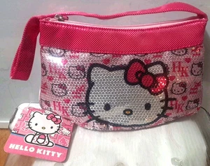 Sanrio Hello Kitty Purse Small Bag Sequins Pink And White NWT - Picture 1 of 7