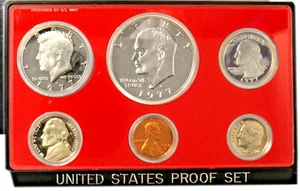 1977 S PROOF 6 COIN SET NO BOX COLLECTIBLE U S MINT MONEY BIRTHDAY GIFT IDEA - Picture 1 of 2