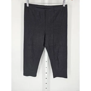 Simply Vera Vera Wang Women's Mid Rise Capri Black Skinny Cotton Pants Size L - Picture 1 of 4