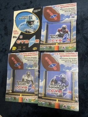DEION / BARRY SANDERS  J RICE E SMITH  1997 Cyber Card CD Computer Games NIB - Image 1 of 4