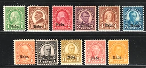 #669-679 US NEBRASKA OVERPRINTS MINT-SET-FINE-VF - Picture 1 of 1