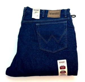 Wrangler Men's Fleece Lined Jeans Rugged Wear Relaxed Fit W40 L32 Blue/Green New - Picture 1 of 13