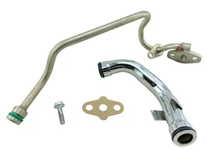 Se adapta a la línea de drenaje de aceite turbo actualizado diésel de 6,0 L y tubo de retorno + junta - Imagen 1 de 2