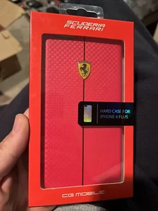 Official Ferrari Red Carbon Effect iPhone 6 Plus Hard Case - Picture 1 of 2
