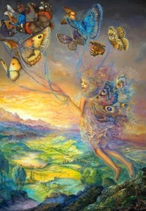 Puzzle Up and away - Wall, 1000 pezzi, arte, fantasy, farfalle, grafica - Foto 1 di 2