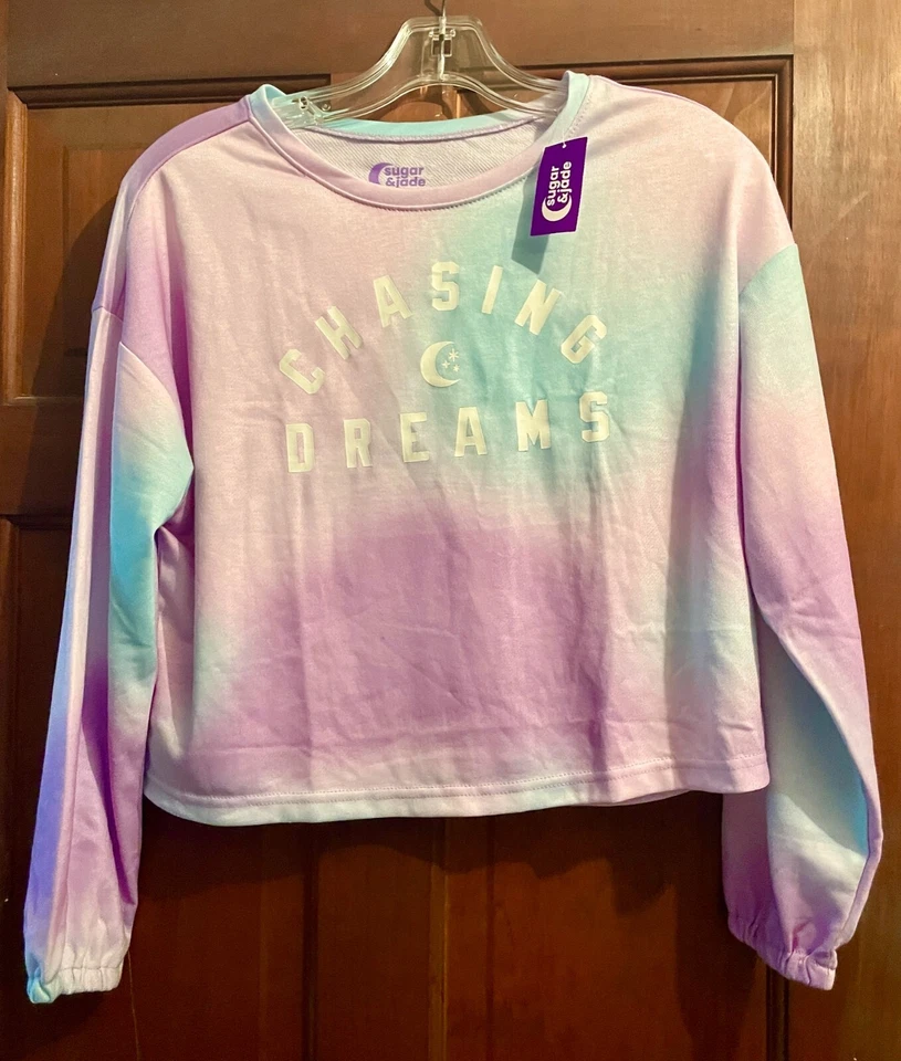 Sugar & Jade Tie-Dyed Oversized Long Sleeve Tee - size 12-14 - Image 1 of 1