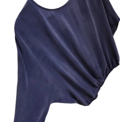 Joie Silk Open Back Indigo Top - Image 1 of 4
