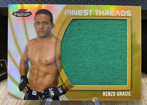 2012 Topps UFC Finest Jumbo Threads Gold Refractor 5/88 Renzo Gracie #JFT-RG