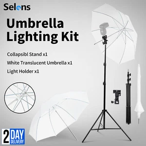 33" Flash Umbrella Bracket Stand Tripod Kit Photo Studio Lighting Photography - Picture 1 of 13