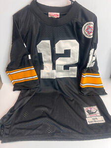 NFL Terry Bradshaw #12 Mitchell & Ness Pittsburgh Steelers Jersey Size 52