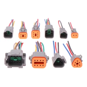 1 Set DT Auto Connector DT06-2S/DT04-2P 3P 4P 6P 8P Male Female Plug Socket - Photo 1/13