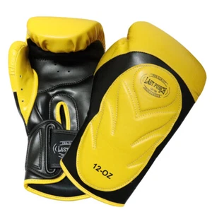 Last Punch Pro Style Yellow & Black Boxing Gloves 12oz – Durable Training Gloves - Picture 1 of 2
