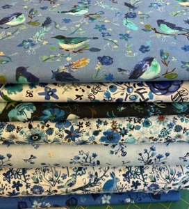 DEAR STELLA- BLUE CRUSH BY AUGUST WREN- MANY CHOICES- BY THE YARD - Picture 1 of 16