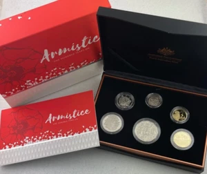 2018 Armistice One Hundred Years On - 6 Coin Royal Australian Mint Set - Foto 1 di 7
