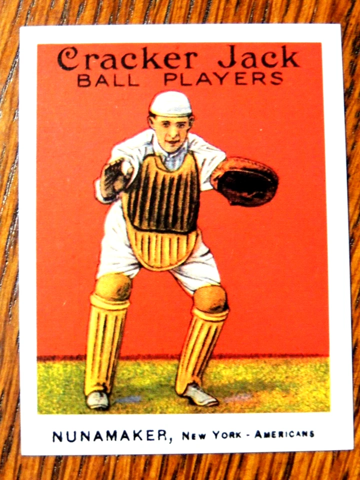 LESLIE NUNAMAKER 1983 RENATA GALASSO 1915 CRACKER JACK REPRINT #132   NY YANKEES - Image 1 of 1