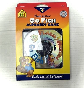 School Zone: Go Fish PC CD Flash Action Software for kids NEW FUN GAME Alphabet - Picture 1 of 3