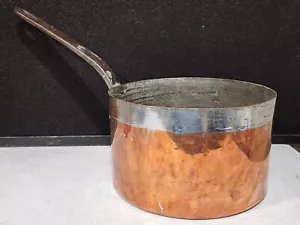 Antique Lewis Conger NY France Copper Tin-Lined #24 LARGE SIZE Pot Pan NO LID - Picture 1 of 9