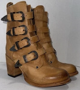 Größe: 10 Freebird By Steven - The Belladonna Riemchenstiefel mit Schnalle - Bild 1 von 13